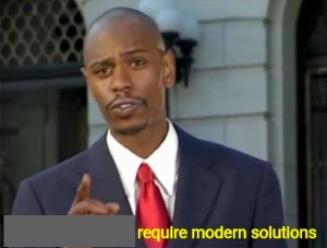 Create meme: chappelle, modern problems require modern solutions