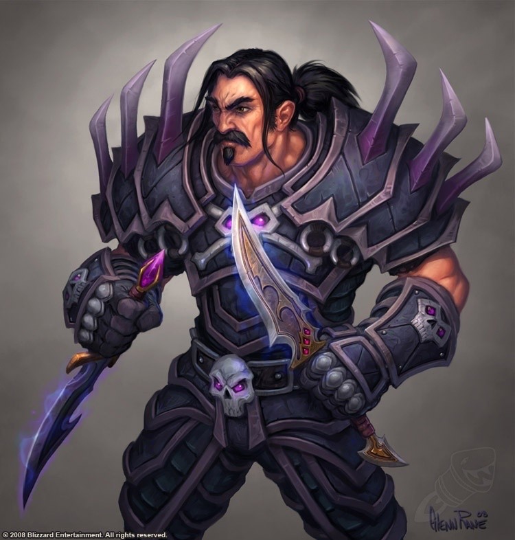 Create meme: Robber warcraft art, The robber from the Warcraft Alliance, Rogue man warcraft