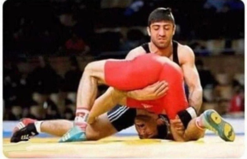 Create meme: wrestling is free, wrestlers, Greco Roman wrestling