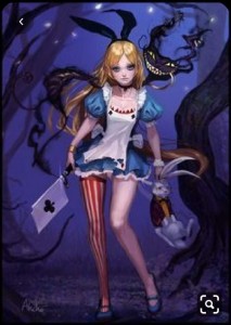 Create meme: castlevania charlotte aulin, Alice in Wonderland, Alice in the country