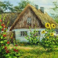 Create meme: favorite cottage garden and orchard, house, house greens