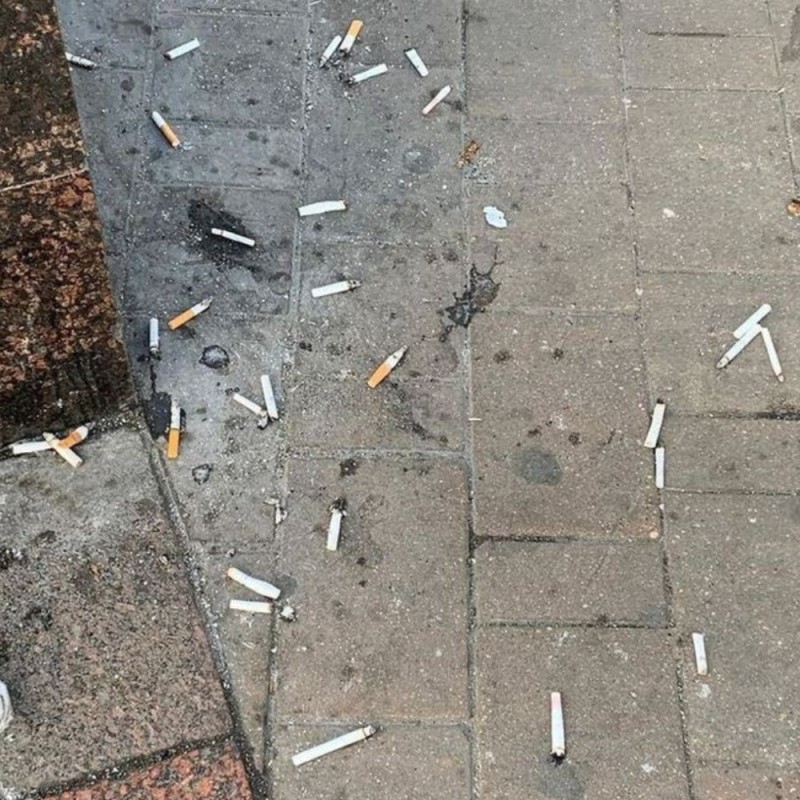 Create meme: cigarette butts, cigarette butts, a pack of cigarettes