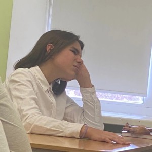 Create meme: student , girl , in school 