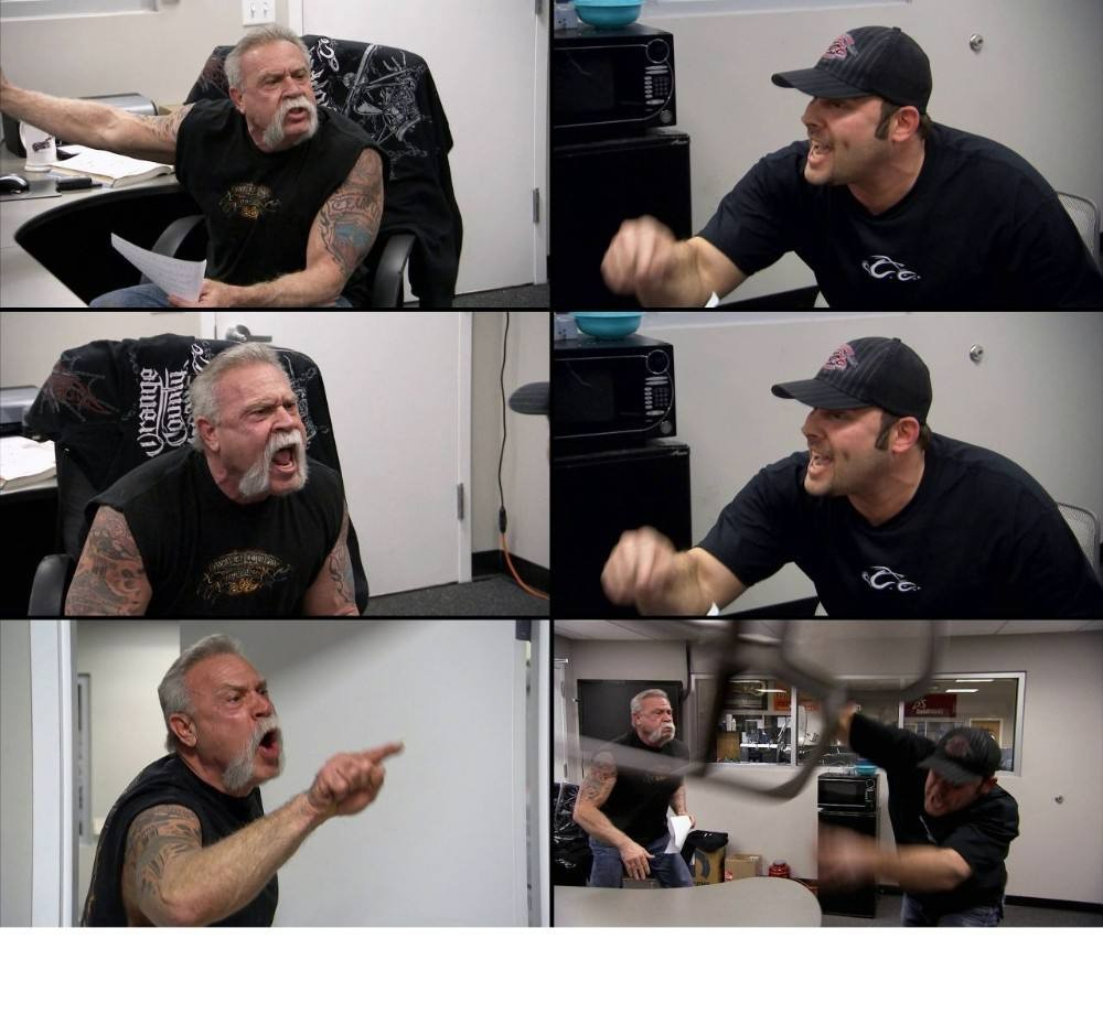 Create meme: American chopper, american chopper meme, the quarrel on the show american chopper