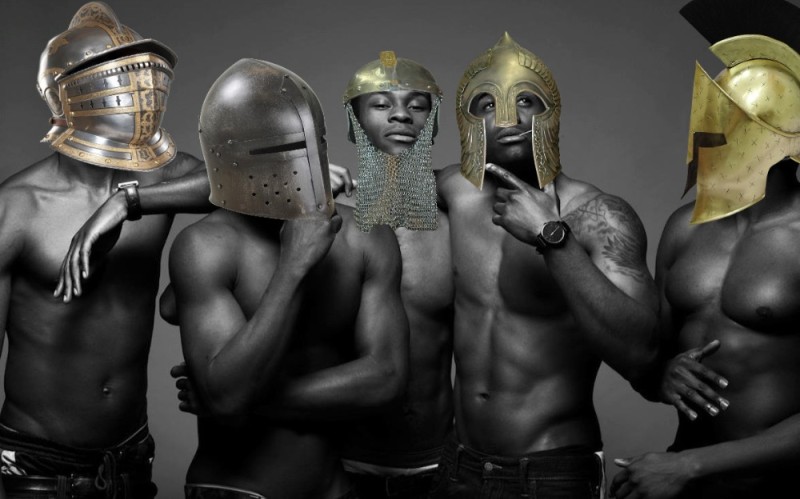 Create meme: helmet knight, African Americans, a group of negroes