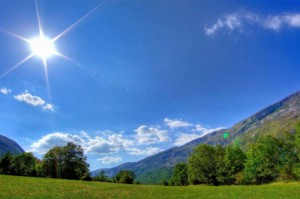 Create meme: the sun in the mountains photo, Sunny weather, pictures nature sunshine