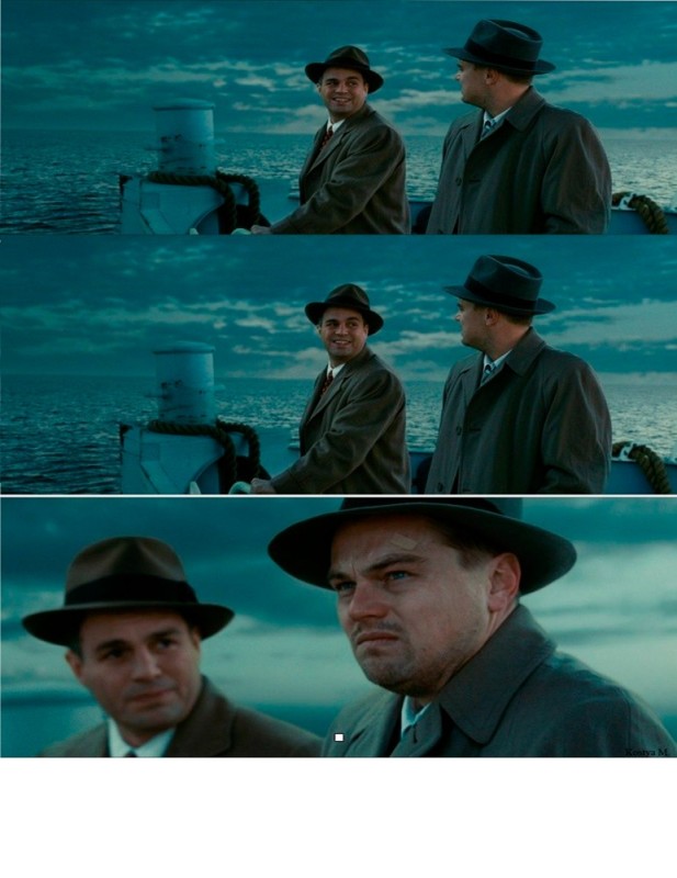 Create meme: DiCaprio island, Leonardo DiCaprio shutter island, DiCaprio meme of shutter island