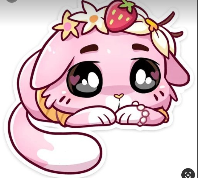 Create meme: strawberry vanilla stickers in VK, the stickers are cute, cute drawings stickers