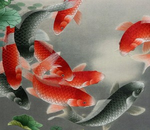 Create meme: RK 9 Karpov, Chinese carp pattern pattern, carp Feng Shui