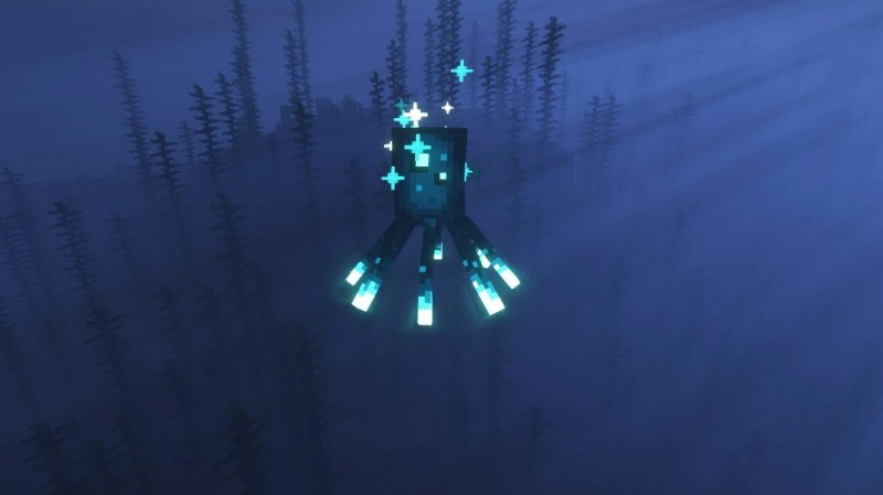 Create meme: glowing octopus minecraft 1.17, glowing octopus minecraft, squid minecraft