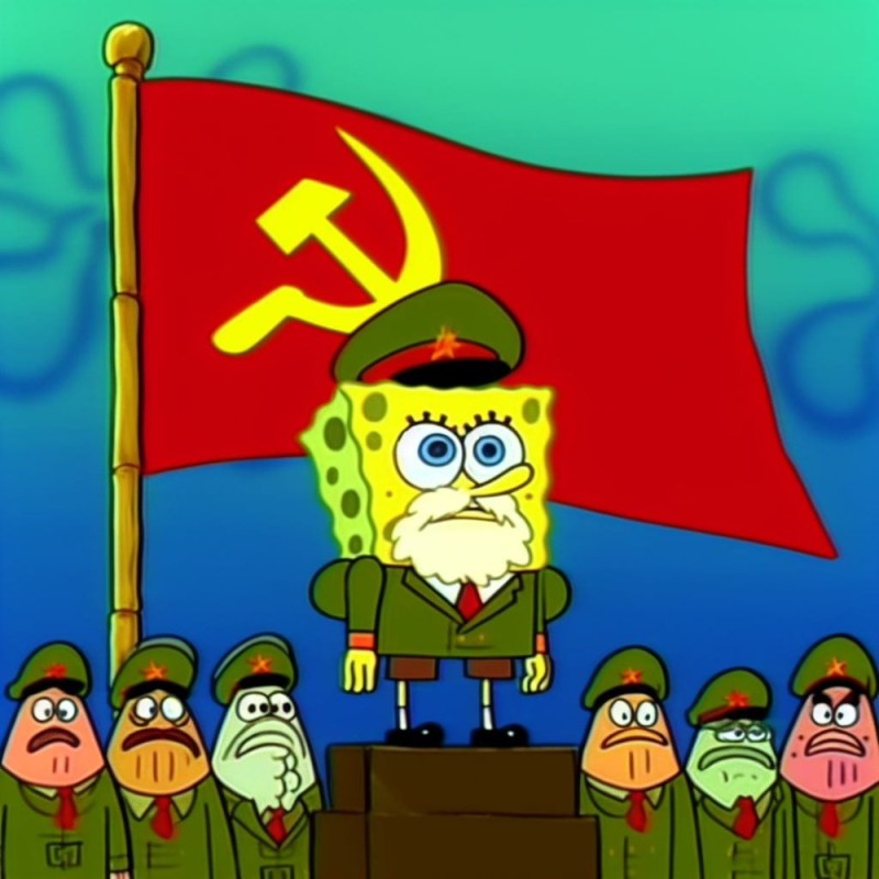 Create meme: Spongebob the communist, spongebob captain, Patrick from spongebob