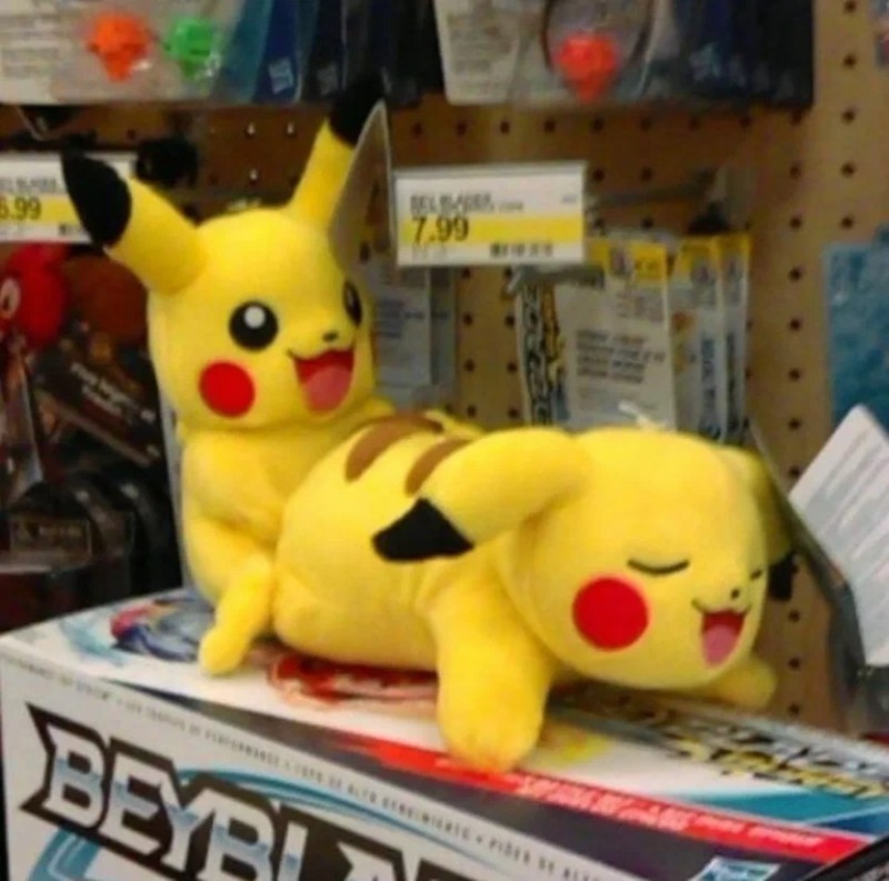 Create meme: pikachu toy, pikachu stuffed toy, Pokemon pikachu toy