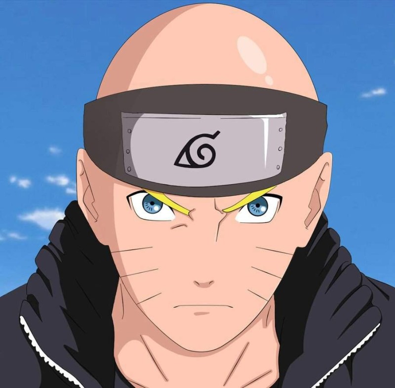 Create meme: The bald Naruto Uzumaki, naruto's face, boruto naruto