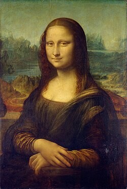 Create meme: painting the Mona Lisa, leonardo da vinci mona lisa paintings, gioconda painting by leonardo da vinci