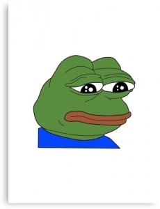 Create meme: sad frog PNG, sad frog clipart, the frog Pepe PNG