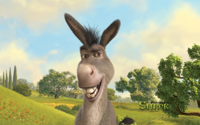 Create meme: donkey smiles shrek, donkey from Shrek, The donkey from Shrek