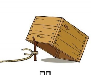 Create meme: furniture, a trap box and a stick, box trap