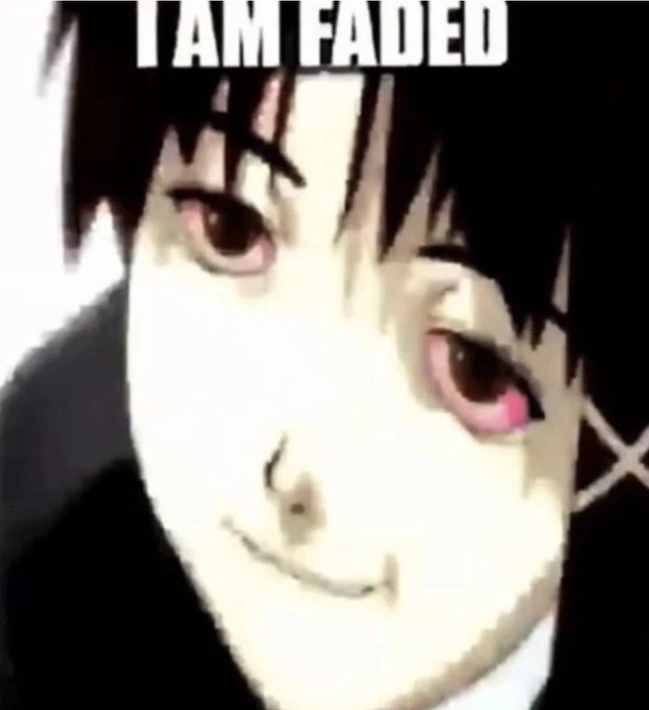 Create meme: figure , anime, lain laughing