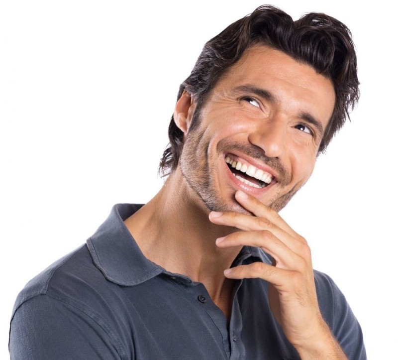 Create meme: dental implant, happy man, the happy man