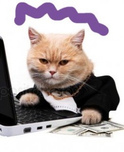 Create meme: the cat at the computer, cat computer on white background, the cat is behind the computer png