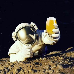 Create meme: beer, space, astronaut with a beer