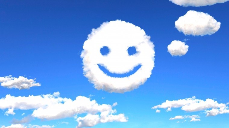 Create meme: clouds , A smile from the clouds, Happy sky