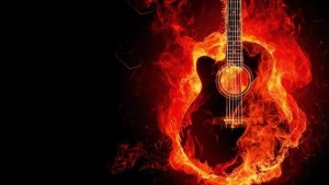 Create meme: rock guitar background, background guitar, guitar on fire art