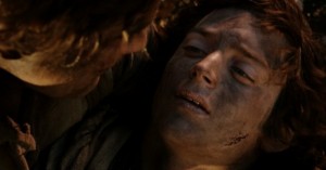 Create meme: the Lord of the rings Frodo and Sam, the Lord of the rings Frodo, Frodo is sleeping