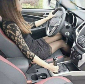 Create meme: in stockings driving, the view from the car, an experienced driver can be seen immediately