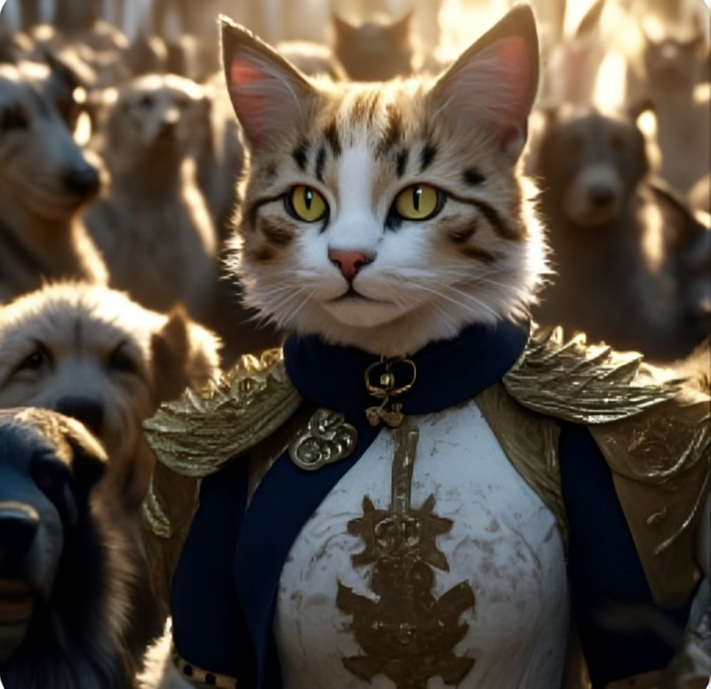 Create meme: cat , the royal cat, the aristocrat cat