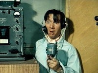 Create meme: radio room, striped flight, Radio operator