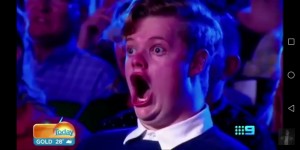 Create meme: surprised guy meme, talent show meme, the surprised audience