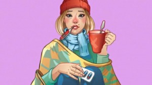 Create meme: cold, illustration, woman