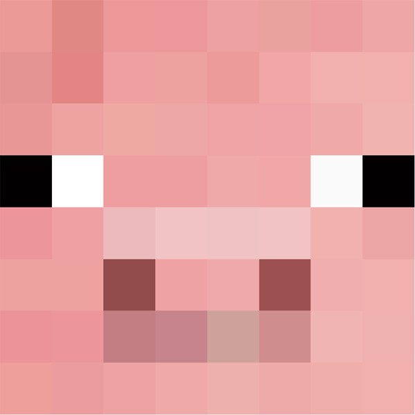 Create meme: pig from minecraft face, pig's face in minecraft, pig from minecraft