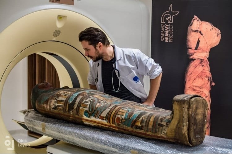 Create meme: tomography of the mummy, figure, Mummy laboratory tomograph