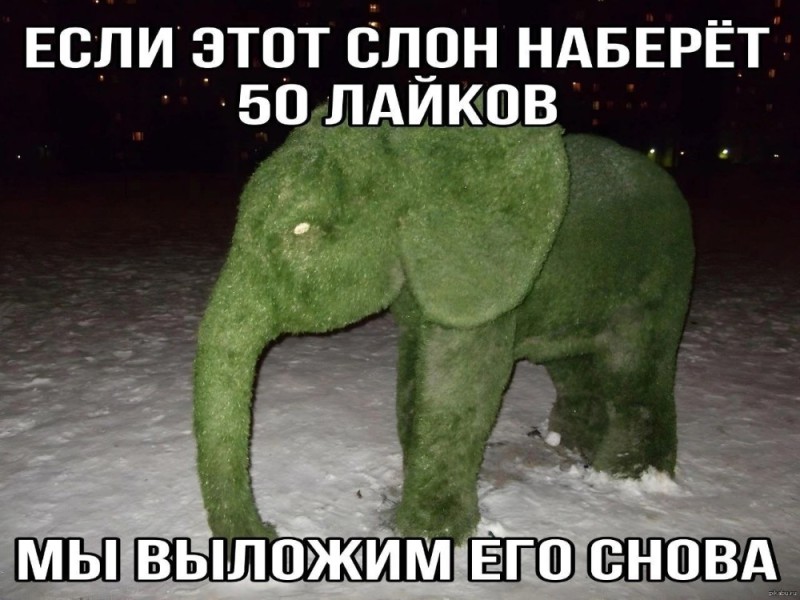 Create meme: The Green Elephant movie 1999, elephant made of moss, Some kind of elephant made of moss