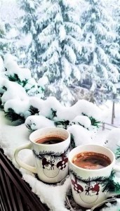 Создать мем: доброе утро зимой кофе согреет, утро зимнее, зима доброе утро