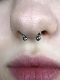 Create meme: septum nose, nose piercing, ear piercing