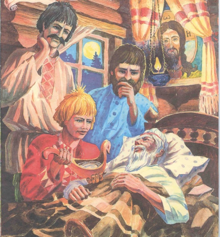 Создать мем: три сына, чудесный клад молдавская сказка, в сказке