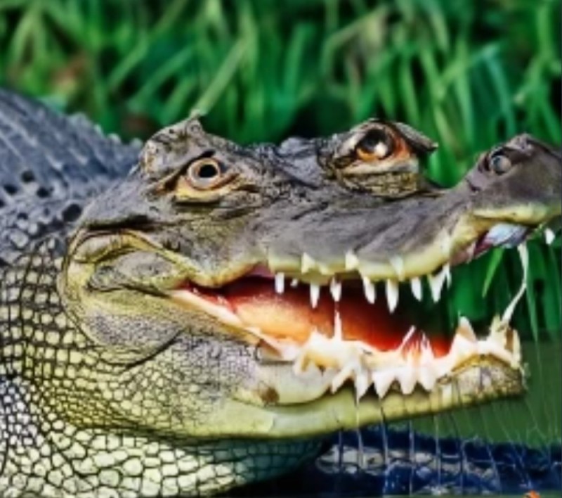 Создать мем: нильский аллигатор, пасть крокодила, крокодил аллигатор кайман геннадий