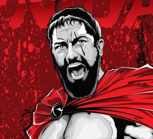 Create meme: king, sparta, illustration