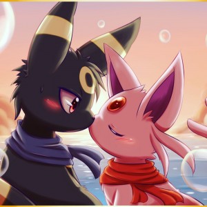 Create meme: espeon and umbreon, espeon and umbreon love, espeon and umbreon