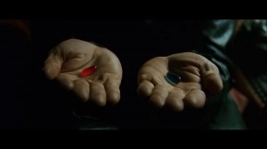 Create meme: red or blue pill meme, Morpheus red or blue, matrix two pills