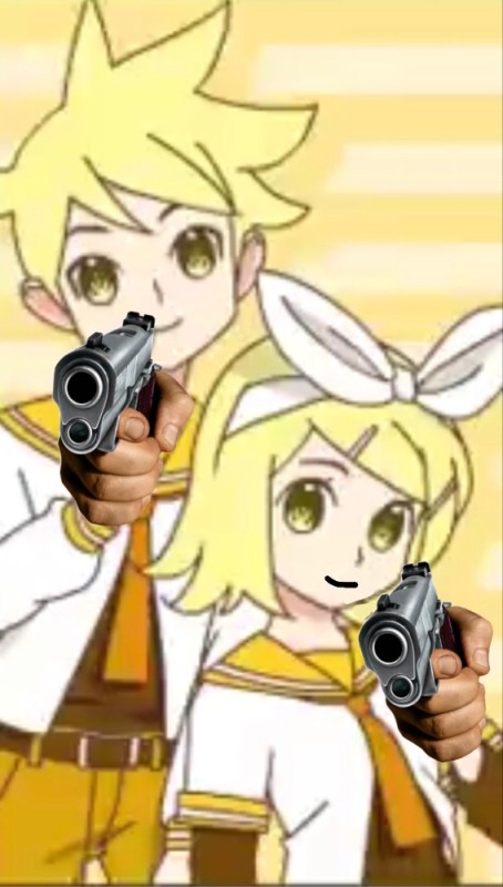 Создать мем: аниме, kagamine rin, kagamine len