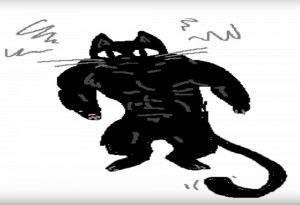 Create meme: black Panther, cat