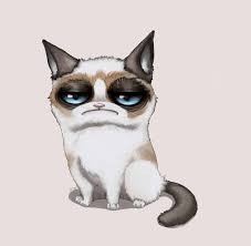Создать мем: грустный кот грампи рисунки, недовольный кот арт, угрюмый кот