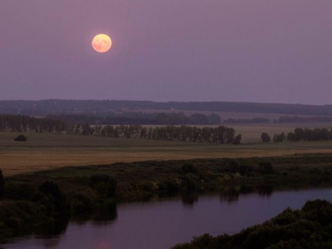 Create meme: moon nature , The moon in the steppe, sunset of the moon