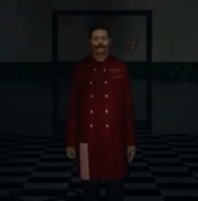 Create meme: darkness, burgundy tunic, Stalin simulator