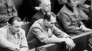 Create meme: Walter Schellenberg at Nuremberg, Joachim von Ribbentrop, Goering Hess Ribbentrop at the Nuremberg trials