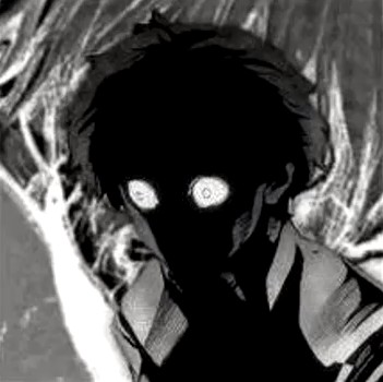 Create meme: anime, anime black, Kaneki is sad